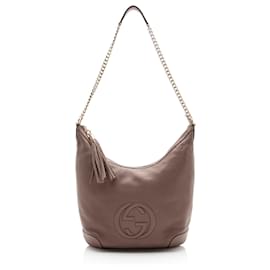 Hobo medio in pelle Soho con catena Gucci
