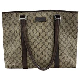 Gucci GG Supreme Canvas Leder Tote Bag