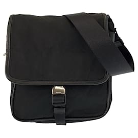 Borsa a Spalla in Nylon e Pelle Tessuto di Prada