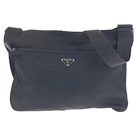 Bolsa de ombro em nylon tessuto com logo triangular Prada