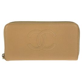 Chanel Caviar Haut Coco Mark Lange Brieftasche