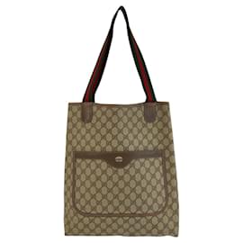 Gucci Vintage GG Supreme Canvas Leder Tragetasche