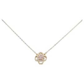 Autre Marque Au750 Blumen-Diamant-Halskette