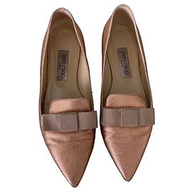 Ballerine Jimmy Choo Rosa Corallo Tela Metallica