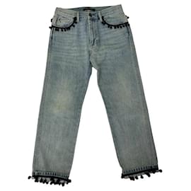 Vaqueros Marc Jacobs de Algodón Azules con Pompones