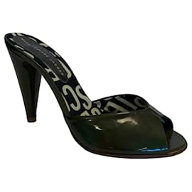 Sandali Marc by Marc Jacobs in pelle verniciata khaki