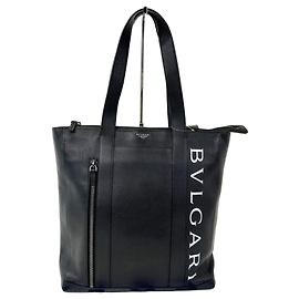 Bulgari Borsa tote in pelle nera Bvlgari Fragment Design