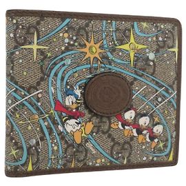 GUCCI Disney Collaboration Donald GG Supreme Wallet PVC 647937 Auth YKZ1064M