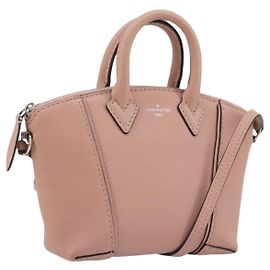 LOUIS VUITTON Parnasea Nano Lockit Bolso de Mano de Cuero Rosa M61256 LV Auth 174420V