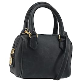 Céline Borsa a mano CELINE in pelle 2 in 1 oro navy Auth am11231A