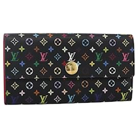 LOUIS VUITTON Carteira Sarah Multicolorida Preta M60668 LV Auth YKZ969V - Louis Vuitton