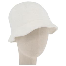 CHANEL COCO Cappello Mark Pile Bianco CC Auth YKZ968A - Chanel
