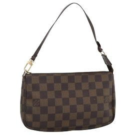 LOUIS VUITTON Pochette Accessori Damier Ebene N41206 Autentica LV BAZ759
