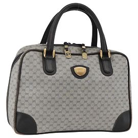 Gucci Borsa a mano Micro GG Supreme in PVC Navy Gold 002 39 4330 Auth fm5279