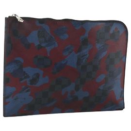 LOUIS VUITTON Pochette Jour GM Camouflage Damier Cobalt Borsa N63292 Auth YKZ1164