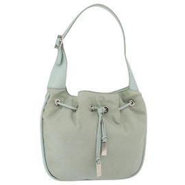 Borsa a Spalla GUCCI in Tela Verde Argento 001 4034 2123 Auth BAZ505