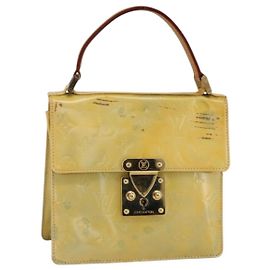 LOUIS VUITTON Borsa a mano Spring Street Monogram Vernis Grigio M91029 LV Auth BAZ638