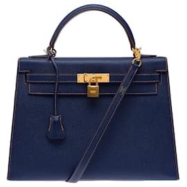 Hermès Borsa HERMES Kelly 32 in Pelle Blu - 103430