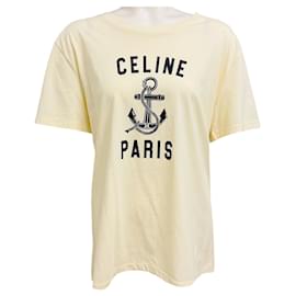 Baumwoll-T-Shirt mit grafischem Anker-Logo-Druck von Celine - Céline