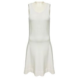 Abito midi senza maniche in terry bianco Victoria Beckham