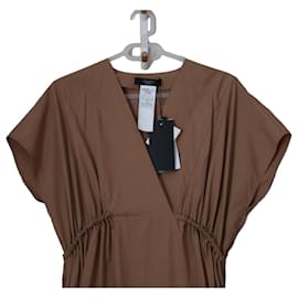 Vestido Weekend Max Mara Blasone de algodón camel