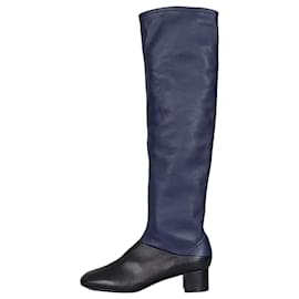 Botas de cuero azul y negro Celine NWB - Talla 39,5 Usadas - Céline