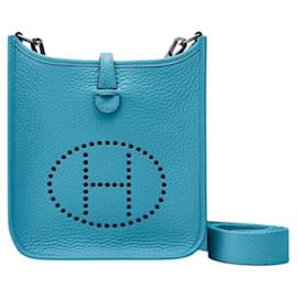 Hermès Mini Evelyne Clemence Nuovo Blu Jeans