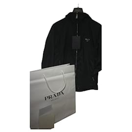 Wendbare Prada-Jacke/Blouson aus schwarzem Nylon