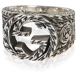 Gucci Ring aus Sterlingsilber mit verschlungenem G und Paisley-Muster