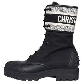 Botas de cuero negro D-Major Christian Dior - Talla 38,5 Usadas