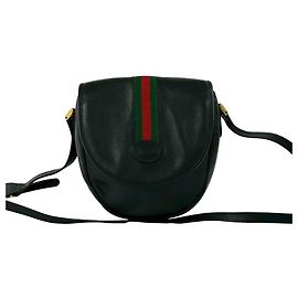 Borsa a spalla in pelle Gucci Vintage Sherry Line con logo GG