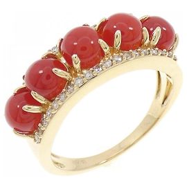 Autre Marque Anello in diamante corallo Gstb Au750