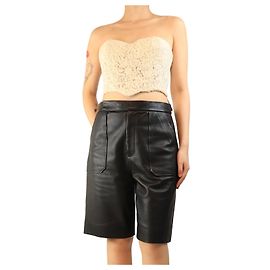 Ermanno Scervino Bustier de crochet crema - talla UK 12