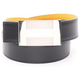 Cinto de couro reversível H-Plate da Hermès
