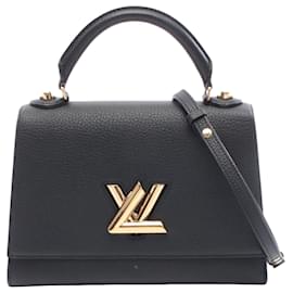 Louis Vuitton Nero Taurillon Twist Borsa a Mano MM