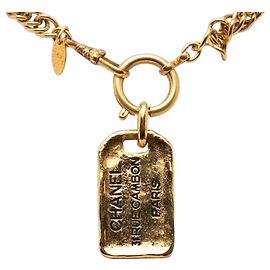 Collana pendente in placca d'oro placcato Chanel 31 Rue Cambon