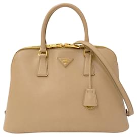 Beige Saffiano Handtasche von Prada
