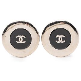 Orecchini rotondi vintage Chanel Coco Mark 97A