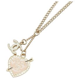 Collana Pendente in Strass a Forma di Cuore e Freccia Chanel Coco Mark