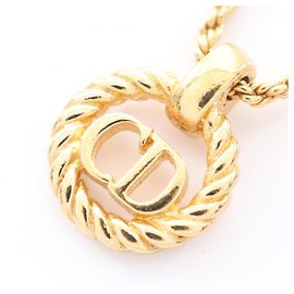Collana con logo CD placcato oro di Christian Dior