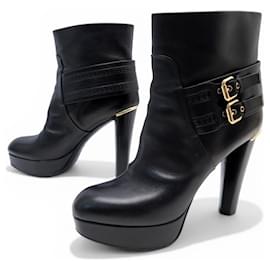 STIVALI ANKLE LOUIS VUITTON 40 PELLE NERA - Louis Vuitton