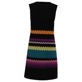 Missoni Zig-Zag Patterned Mini Dress in Multicolor Viscose