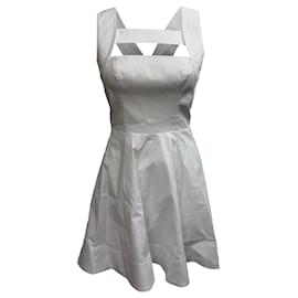 Vestido Mini Teresa Staud en Algodón Blanco