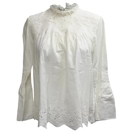 Halsey-Bluse von Ulla Johnson aus weißer Baumwolle