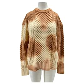 LANEUS Wollpullover in Orange und Gelb S - Autre Marque