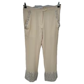 Creme Seidenhose - Autre Marque