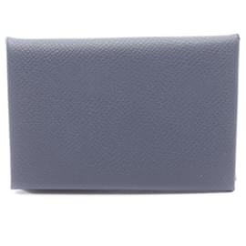 Porta-moedas Calvi Bleu Nuit da Hermès