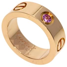 Cartier Love Band Ring mit Rosa Saphir