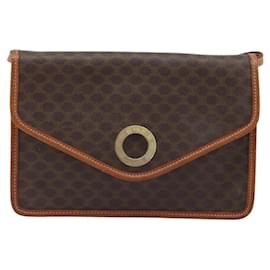 Céline Borsa a Spalla Celine Vintage Macadam con Logo Circolare in Tela e Pelle