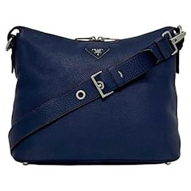 Borsa a spalla Prada blu navy